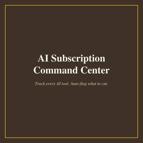 AI Subscription Command Center cover